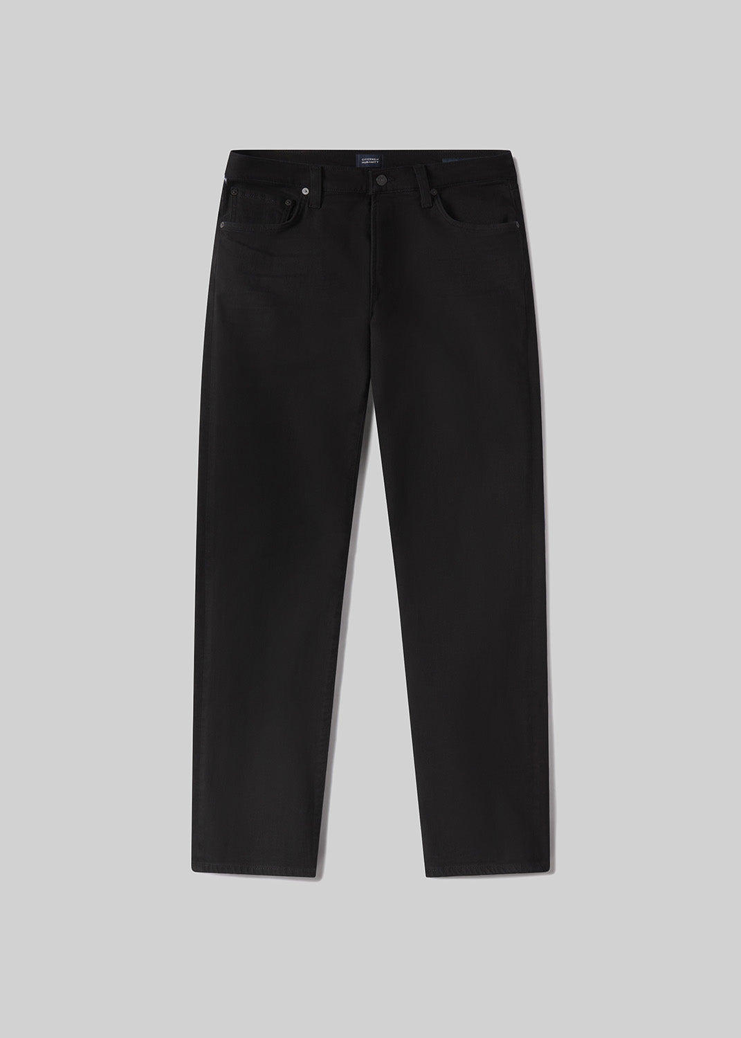 Citizens of Humanity Elijah straight leg black cashmere denim jeans flat lay