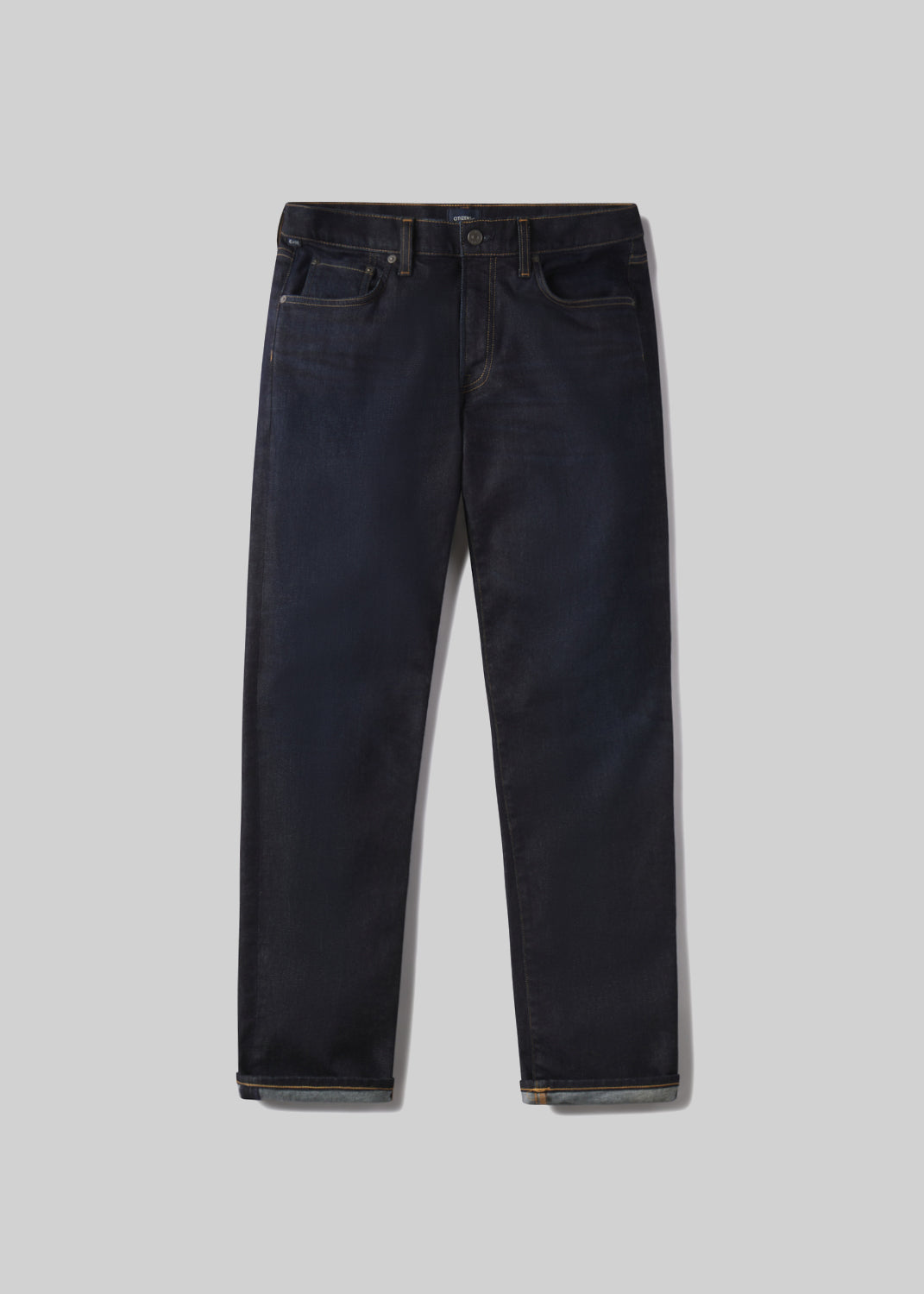 Citizens of Humanity Elijah relaxed straight cashmere denim jeans in dark indigo Falcon wash