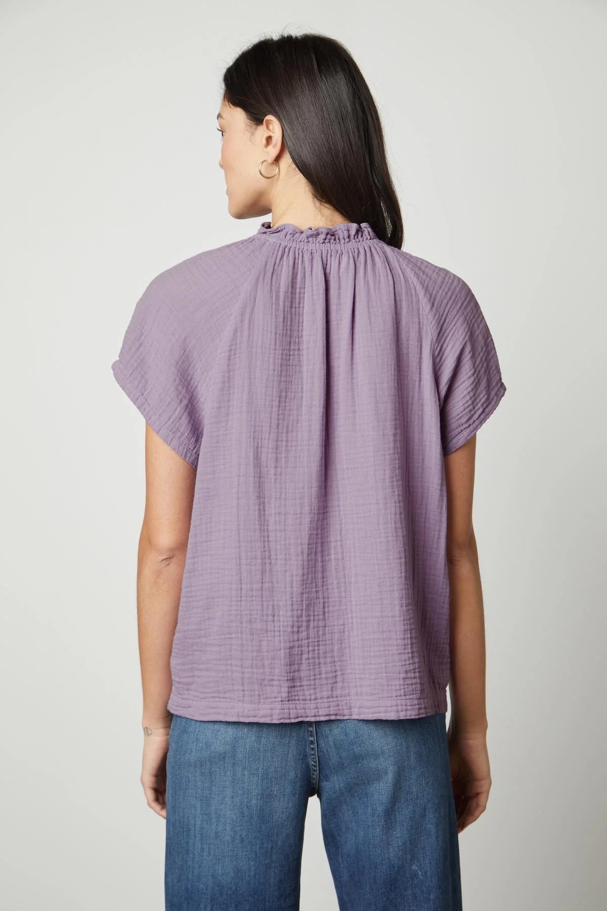 Velvet Jaden SS Gauze Blouse Dahlia