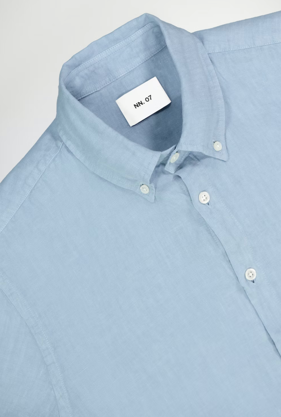 NN07 Arne LS Linen Shirt Ashley Blue