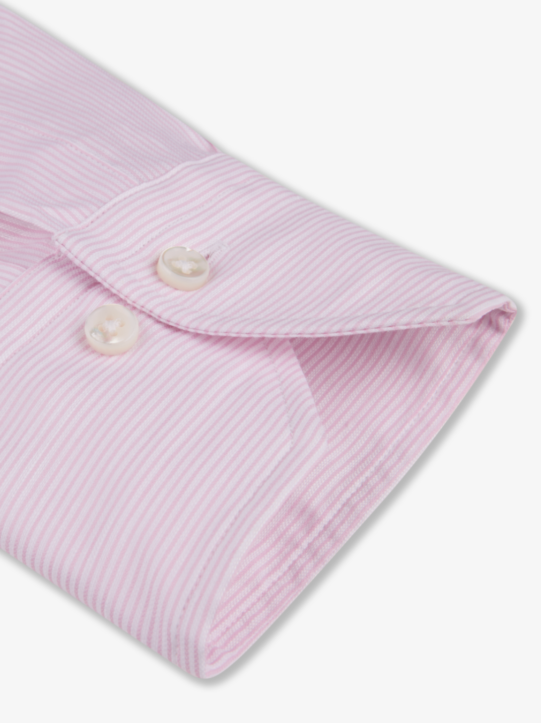 Stenstroms Fitted LS Shirt Lt Pink Stripe