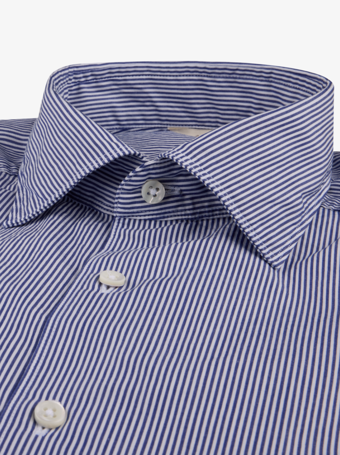 Stenstroms Fitted Navy Stripe LS