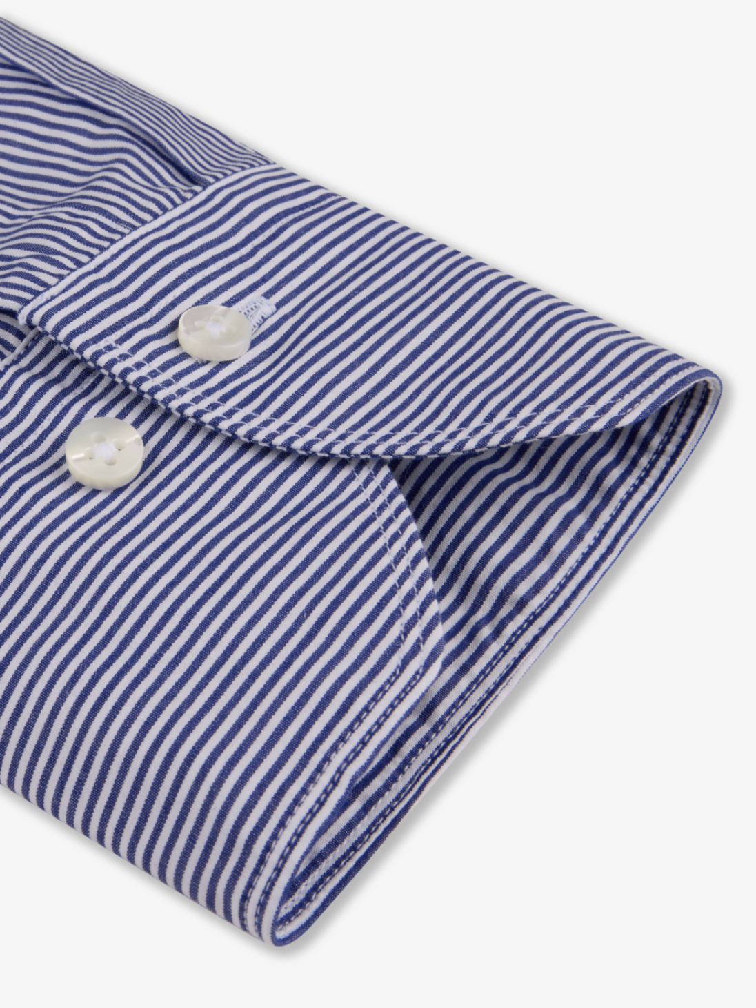 Stenstroms Fitted Navy Stripe LS
