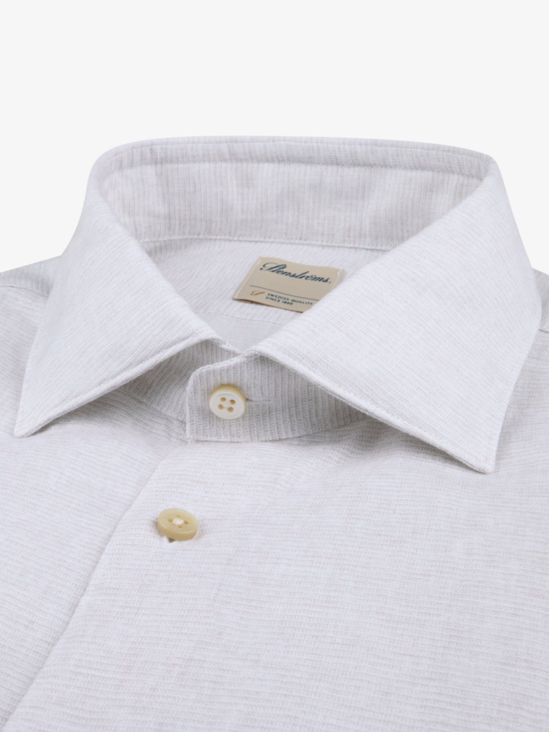 Stenstroms Fitted LS Linen Shirt Champagne