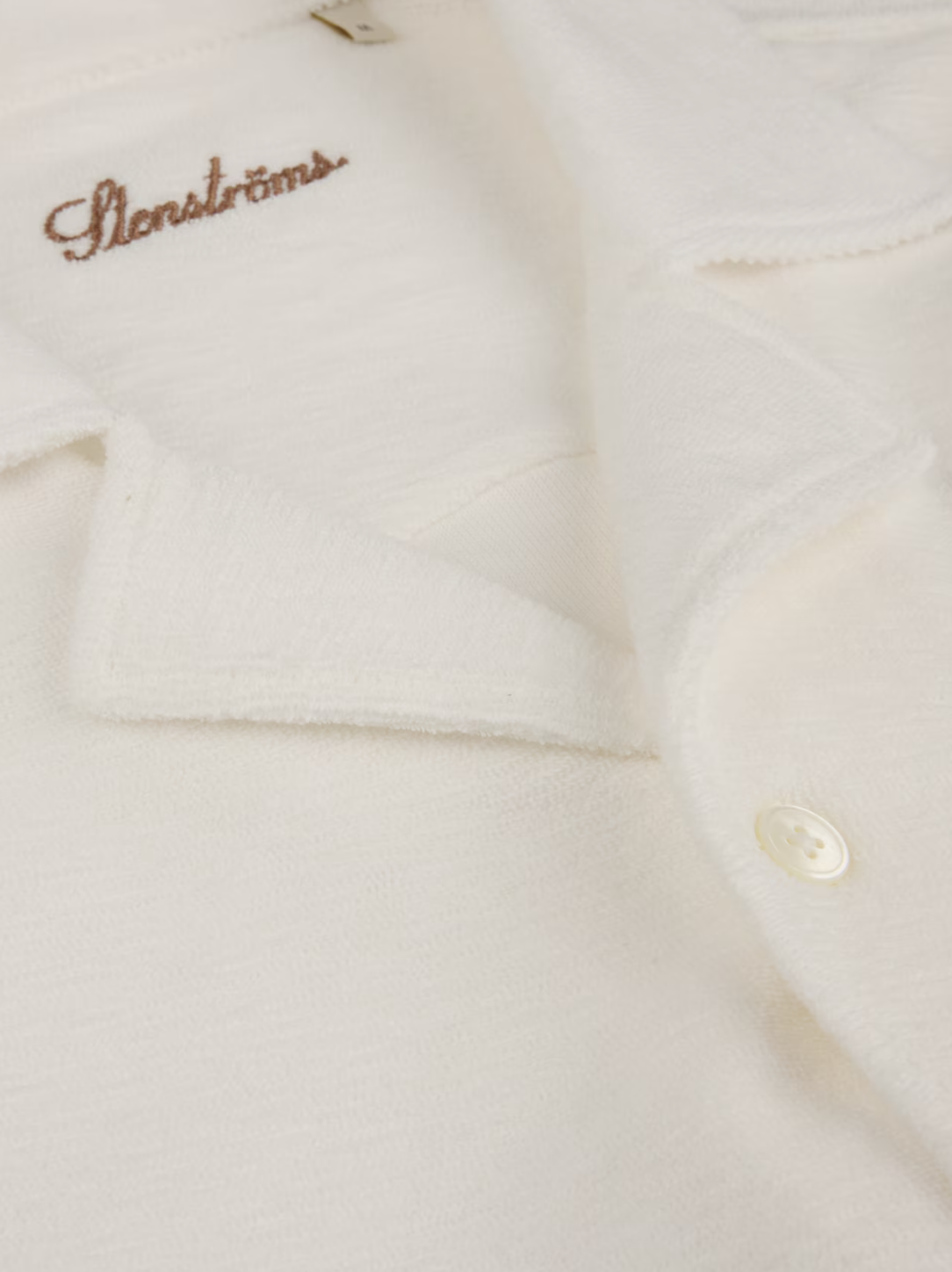 Stenstroms Terry Slub Summer Polo White