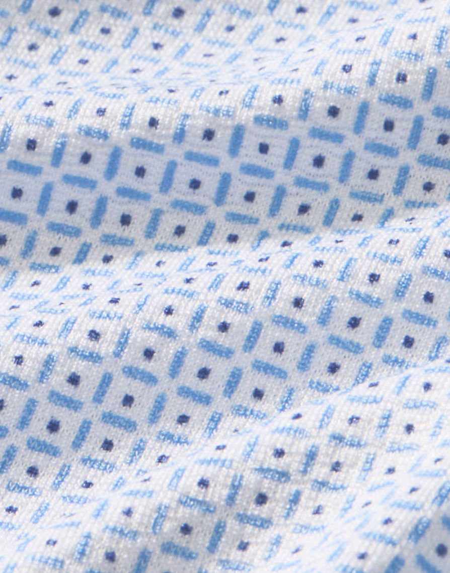 Mizzen + Main Halyard SS Shirt White Grid Dot