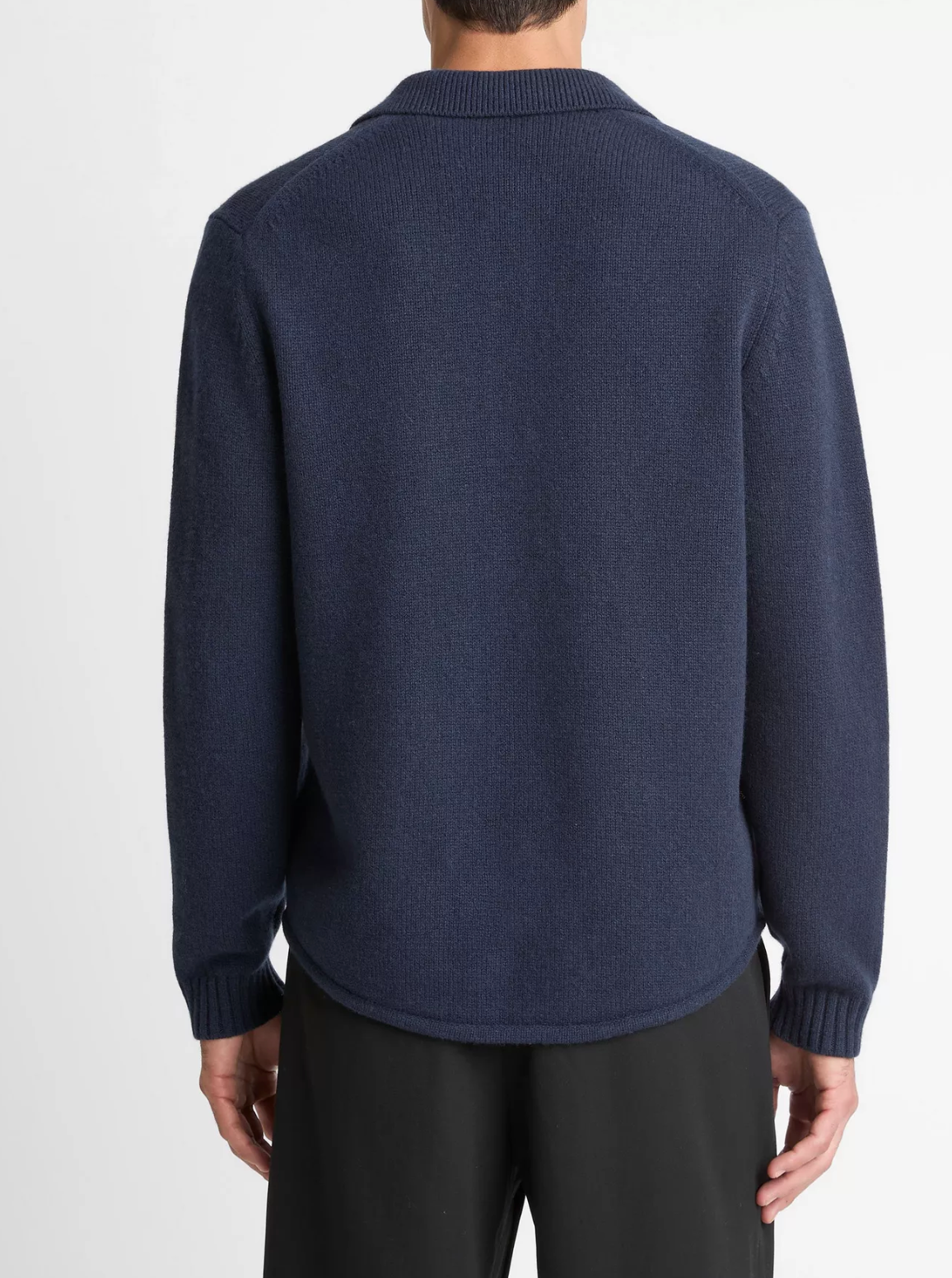 Vince Contour Hem LS Sweater Shirt Coastal