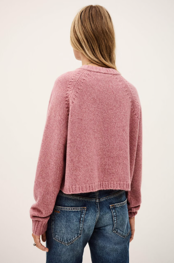 ba&sh Jumper Corvy Sweater w/ Zipper Rose