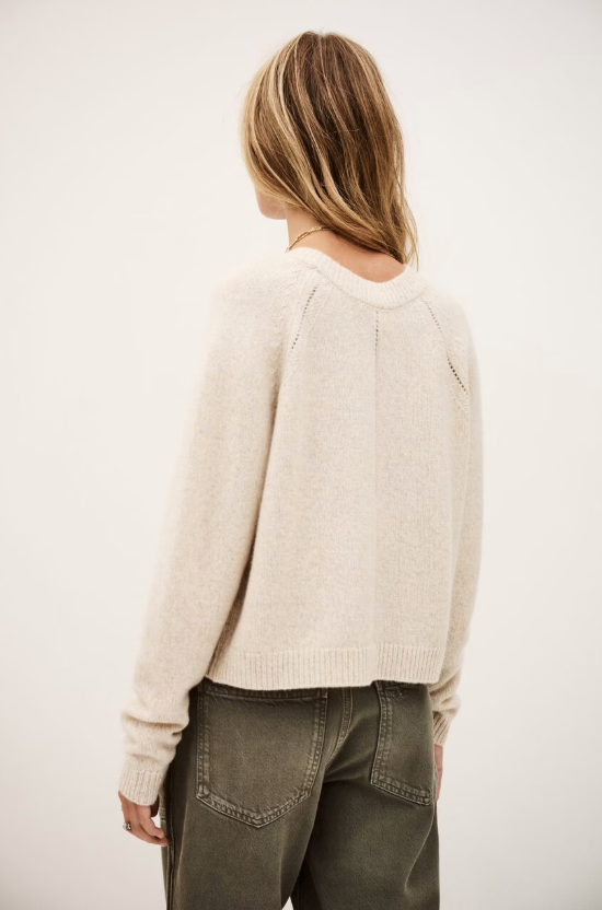 Ba&sh Cellya V-Neck Cardigan Beige