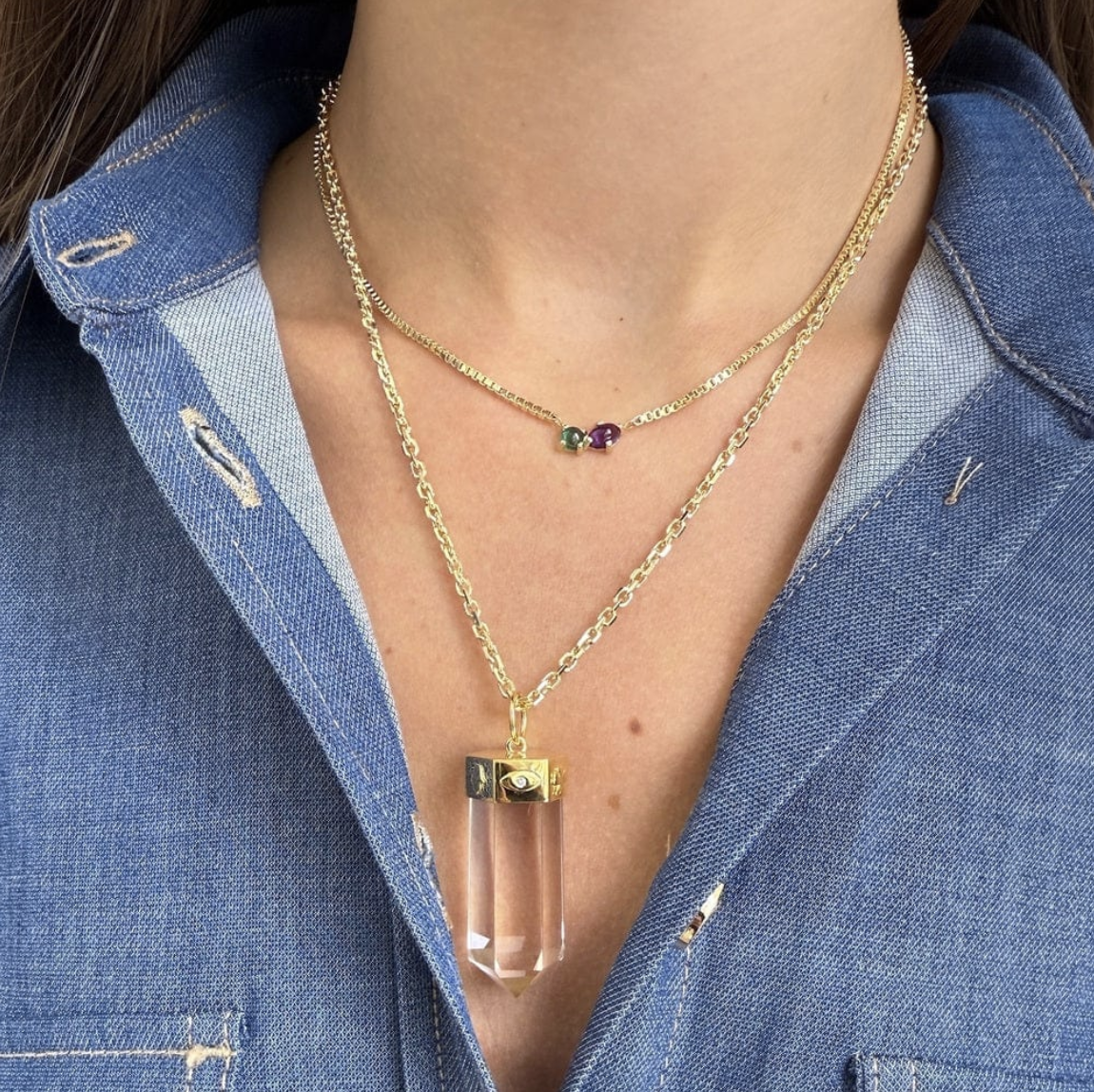 Jennifer Zeuner Asher Necklace Gold Vermeil