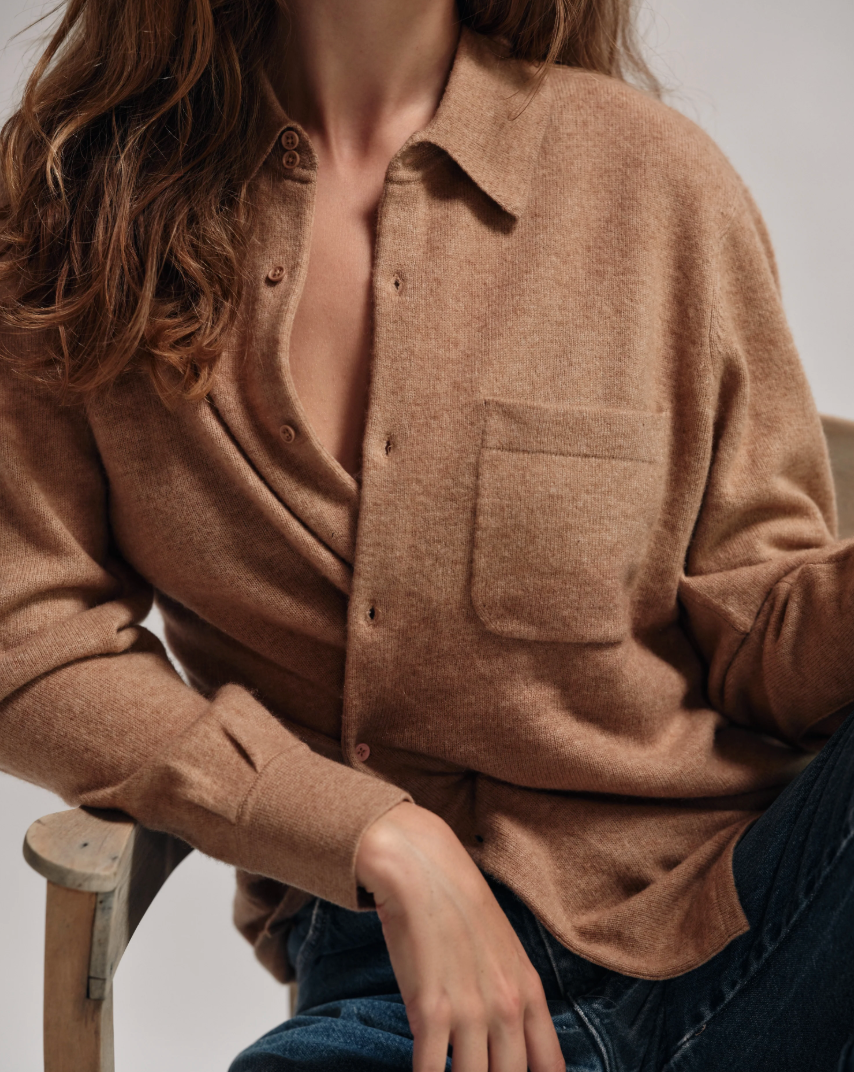 Cissa The Men's Shirt Sweater Camel