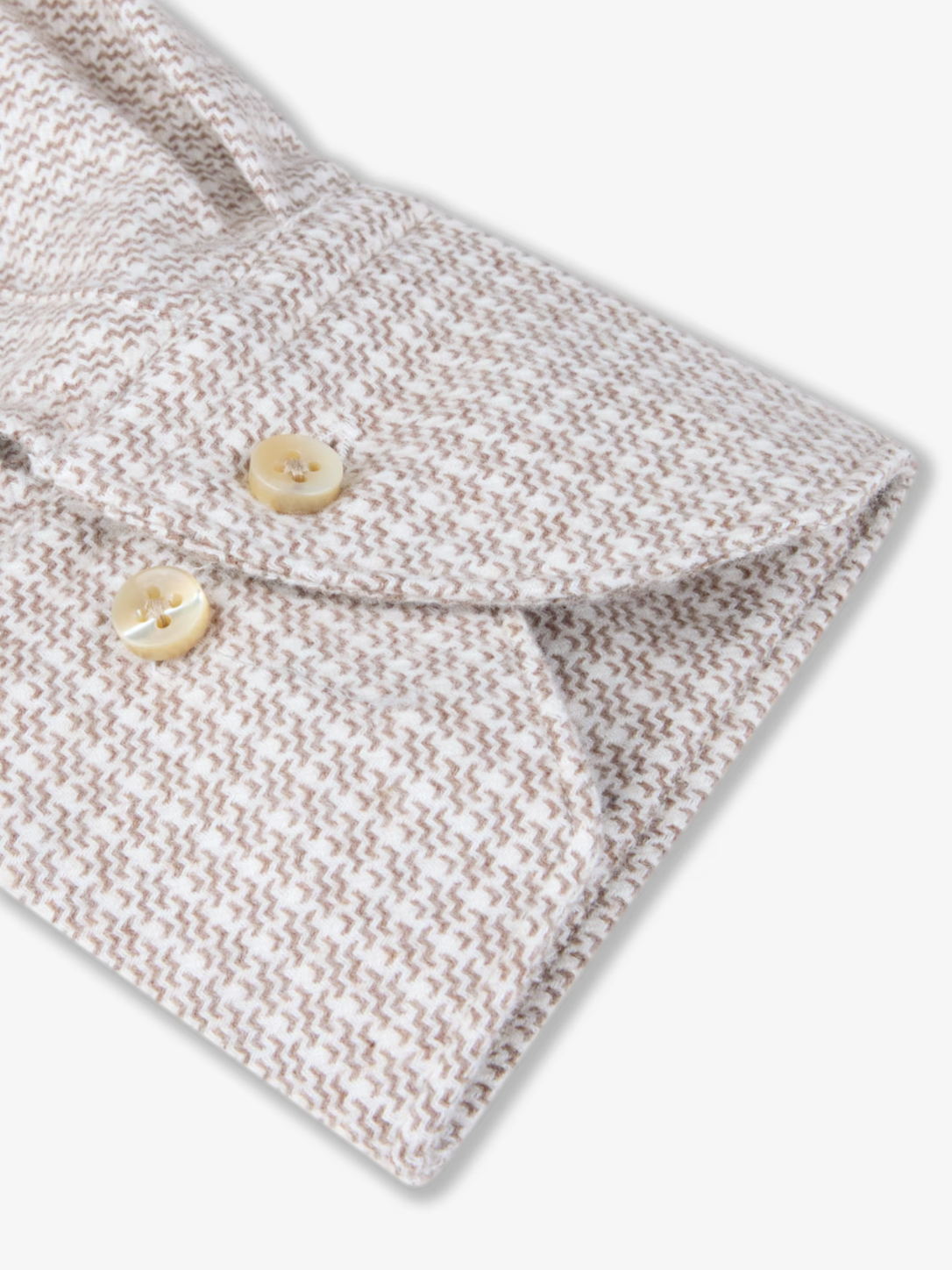 Stenstroms Fitted LS Flannel Tan/Cream