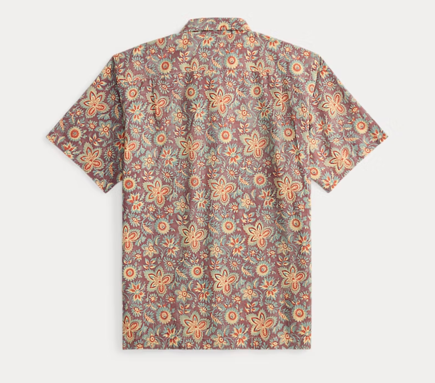 RRL SS Camp Shirt Blue/Red Multi