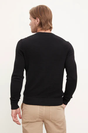 Velvet Ace LS Cotton Cashmere Crewneck Sweater Black