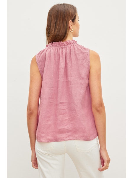 Velvet Masie Sleeveless Linen Top Allure