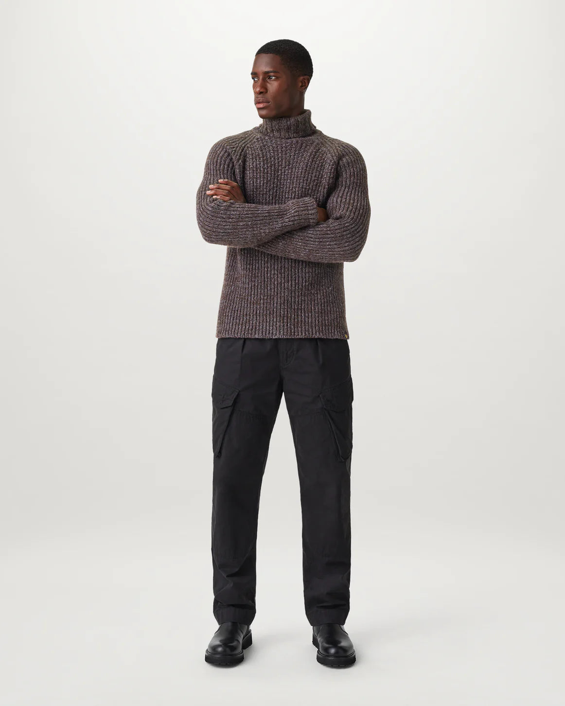 Belstaff Marine Roll Neck Jumper Charcoal/Ebony