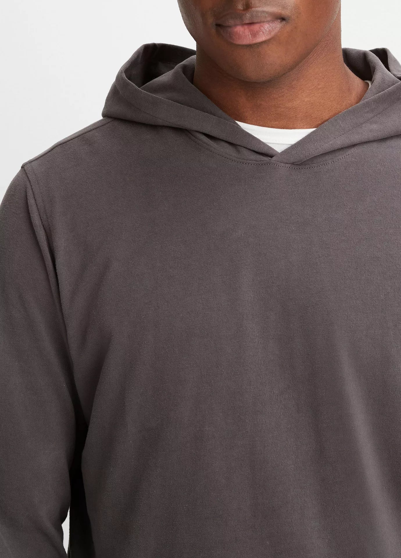 Vince Sueded Jersey PO Hoodie Anchor Grey