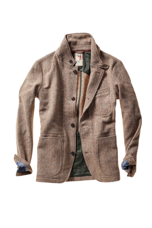 Relwen Heritage Trap Blazer Ash Brown Herringbone