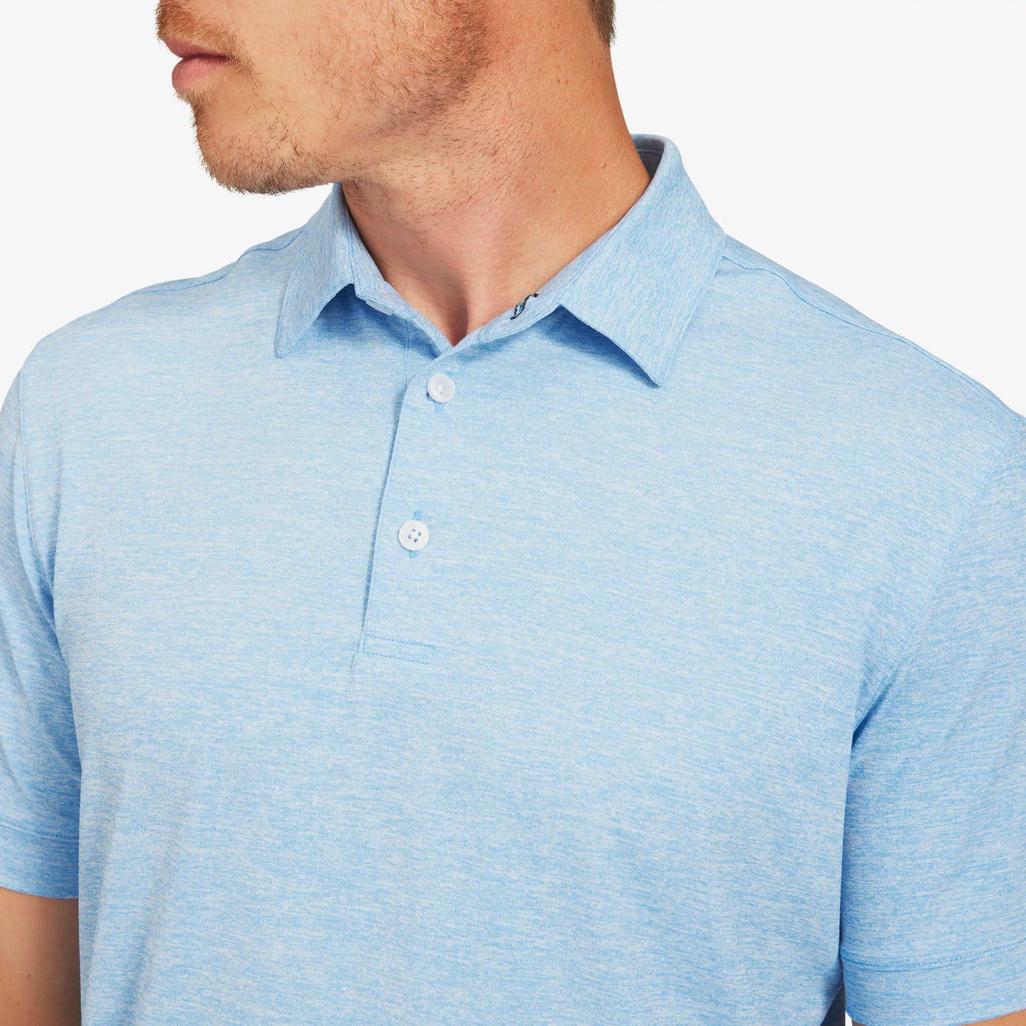 Mizzen + Main Versa SS Polo Azure Blue Heather