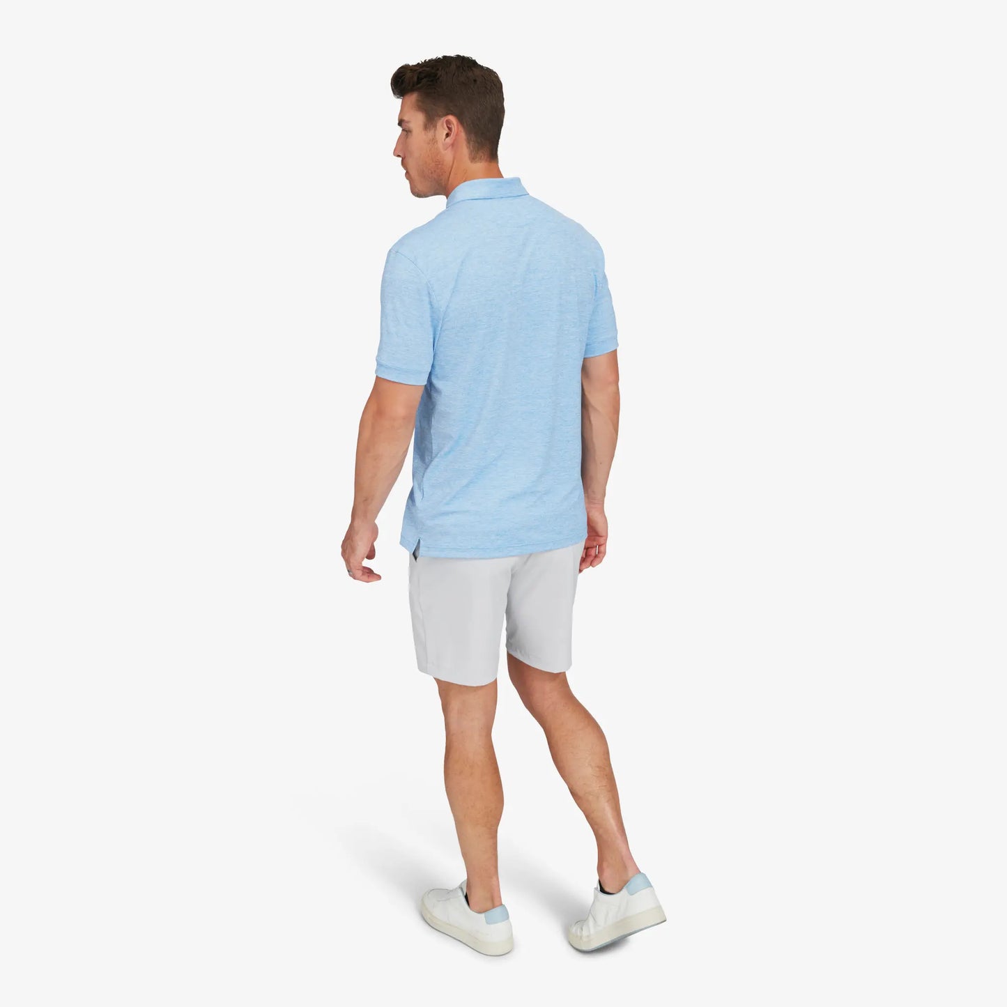 Mizzen + Main Versa SS Polo Azure Blue Heather