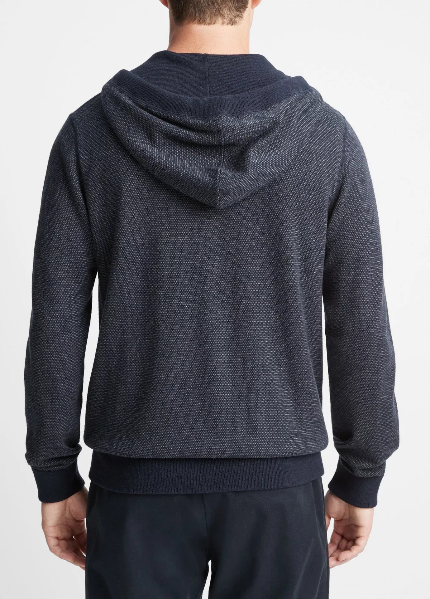 Vince Birdseye Full Zip Hoodie Coastal/Med Grey