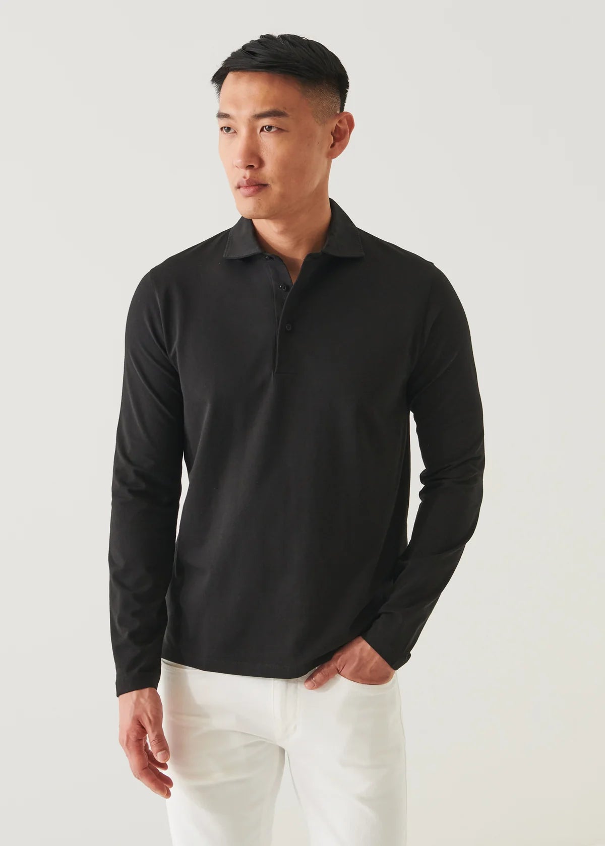 Patrick Assaraf LS Iconic PS Polo Black