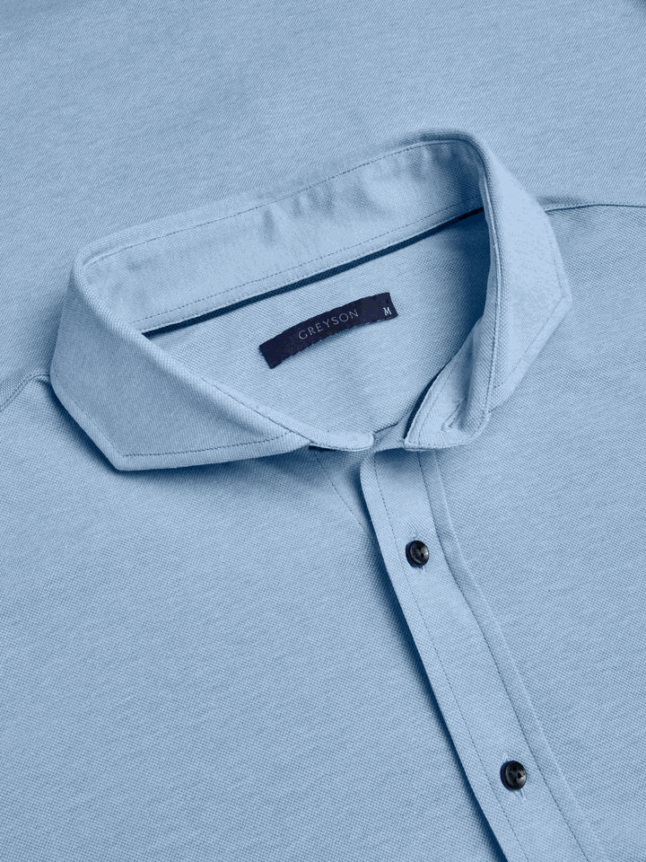 Greyson Woodward Pique Shirt Wolf Blue