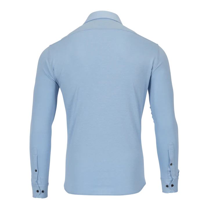 Greyson Woodward Pique Shirt Wolf Blue