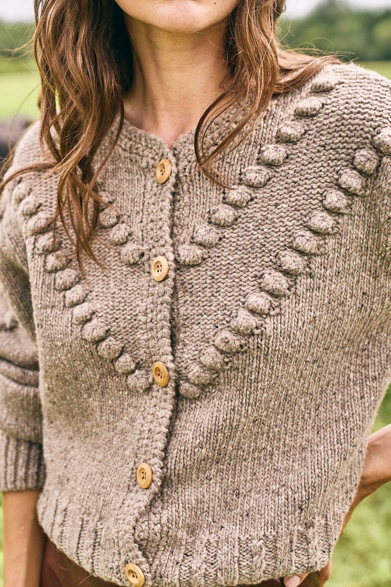 Hunter Bell Bobble Sweater Oatmeal