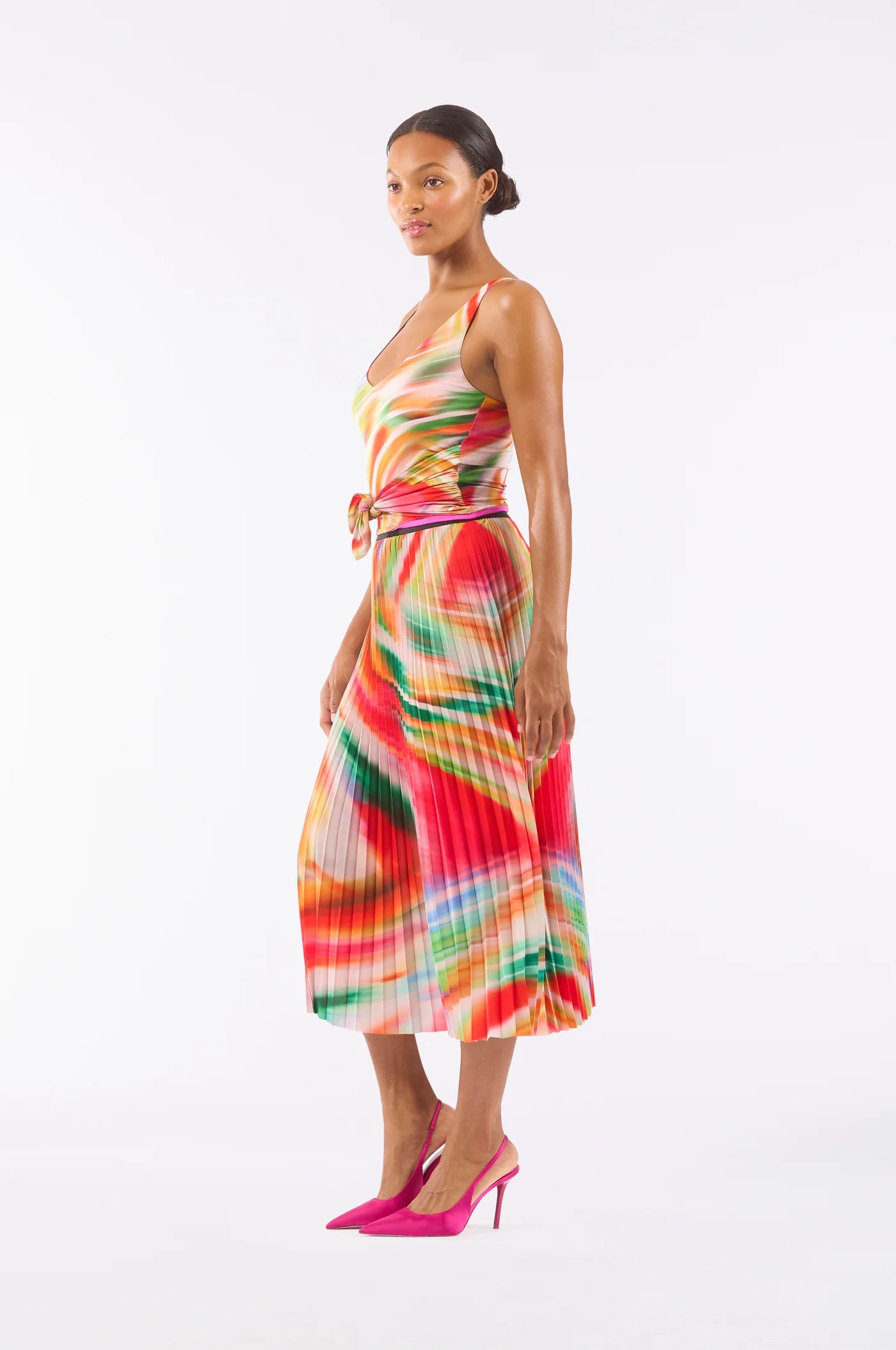 Le Superbe Blold Swirl Pleated Skirt