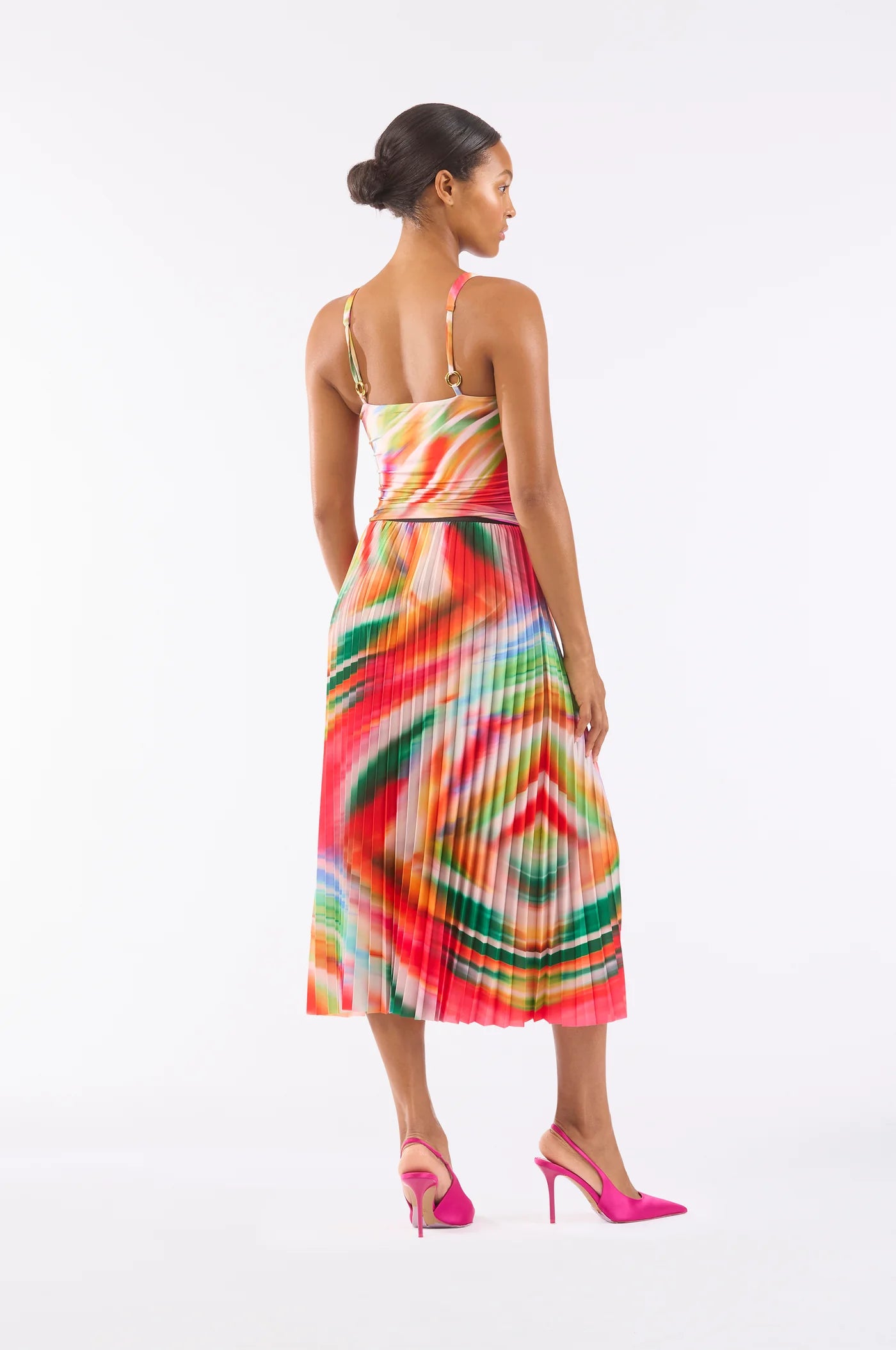 Le Superbe Blold Swirl Pleated Skirt