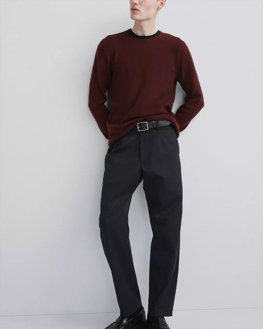 Rag & Bone Martin Merino Crew Burgundy