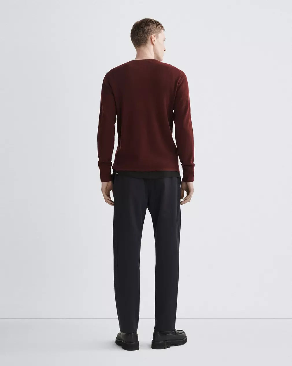 Rag & Bone Martin Merino Crew Burgundy