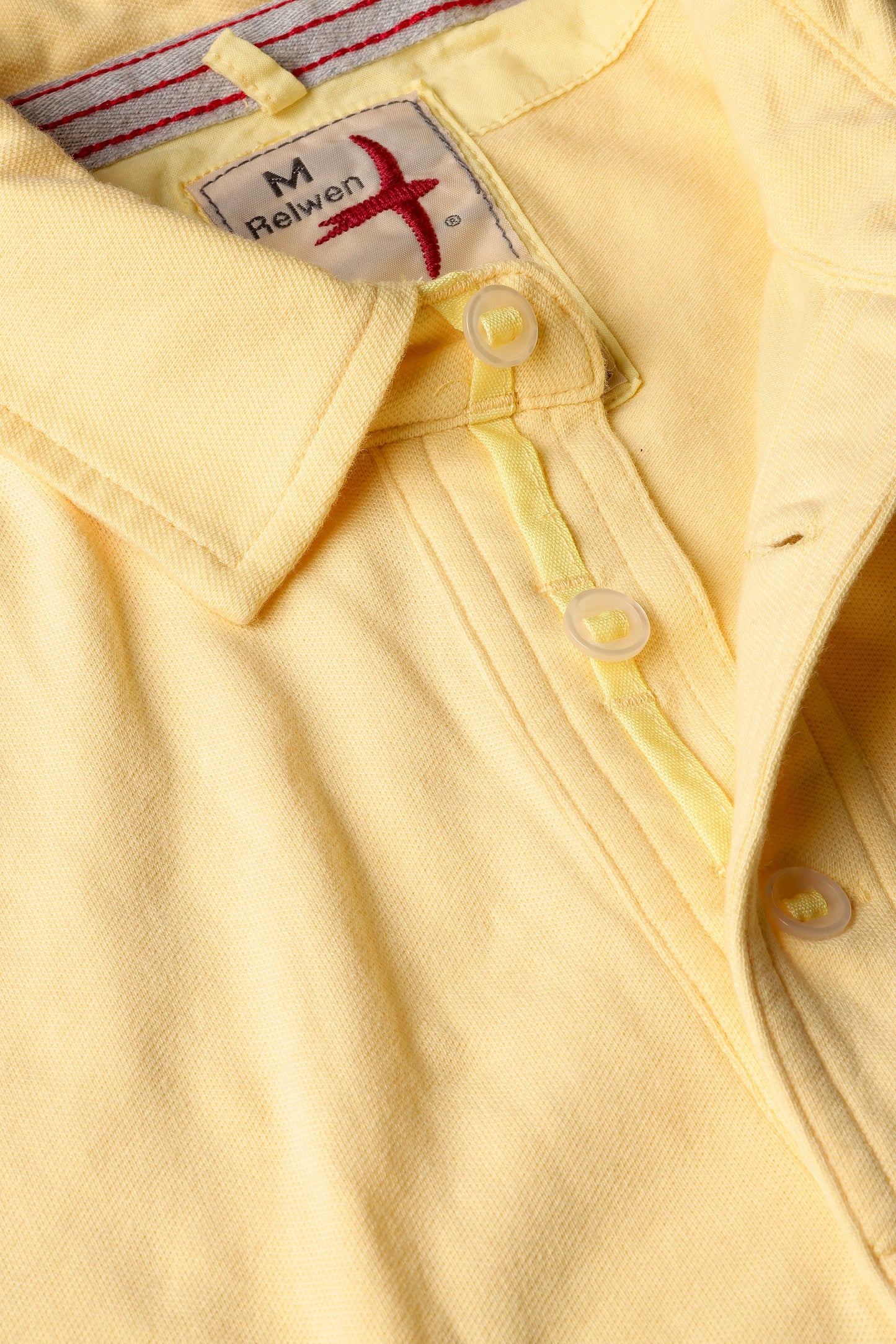 Relwen Pique Slot Polo Butter