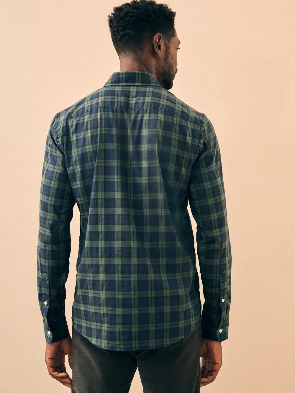 Faherty The Movement Shirt Blackwatch Plaid
