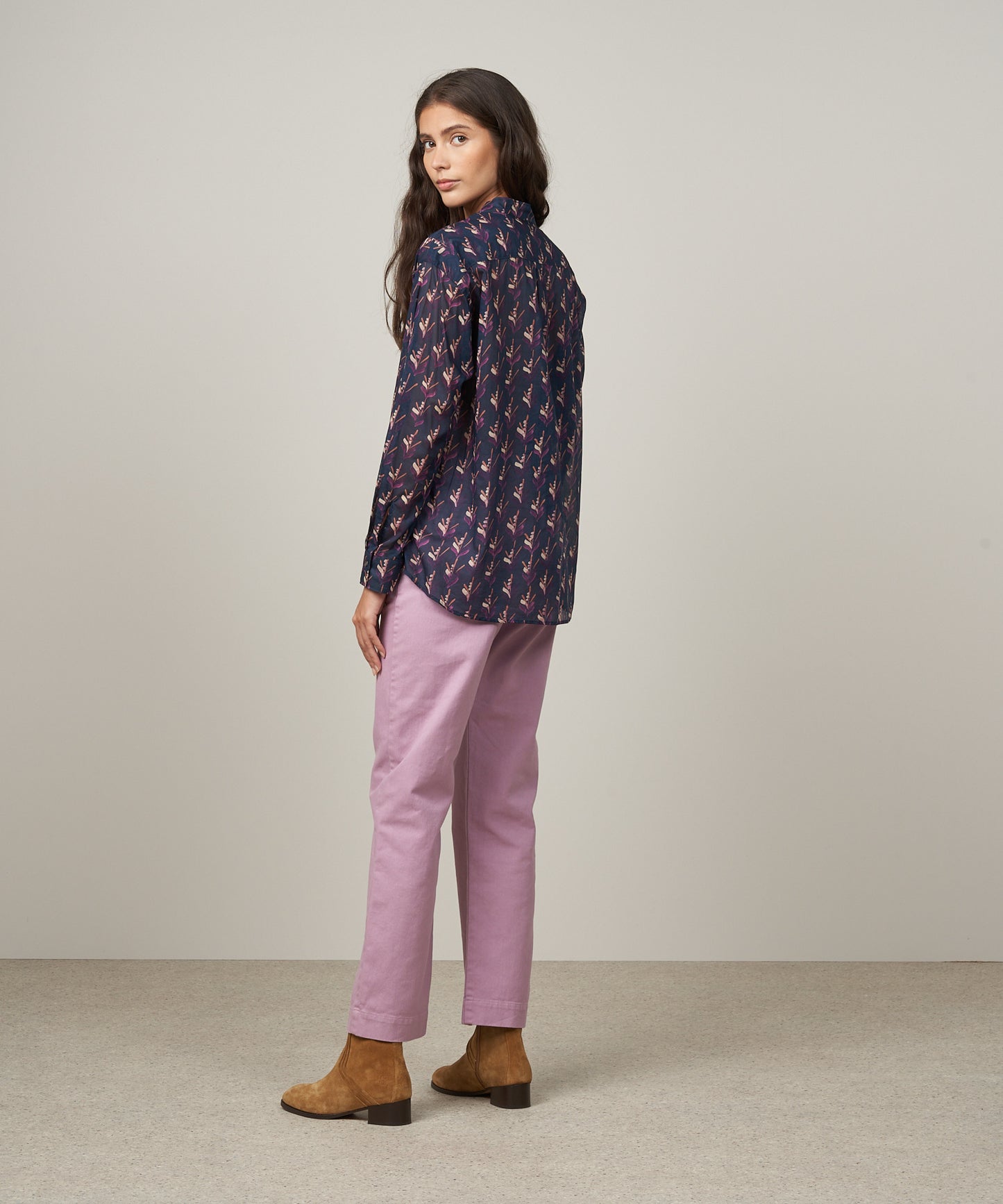 Hartford Coraz Navy Print Blouse