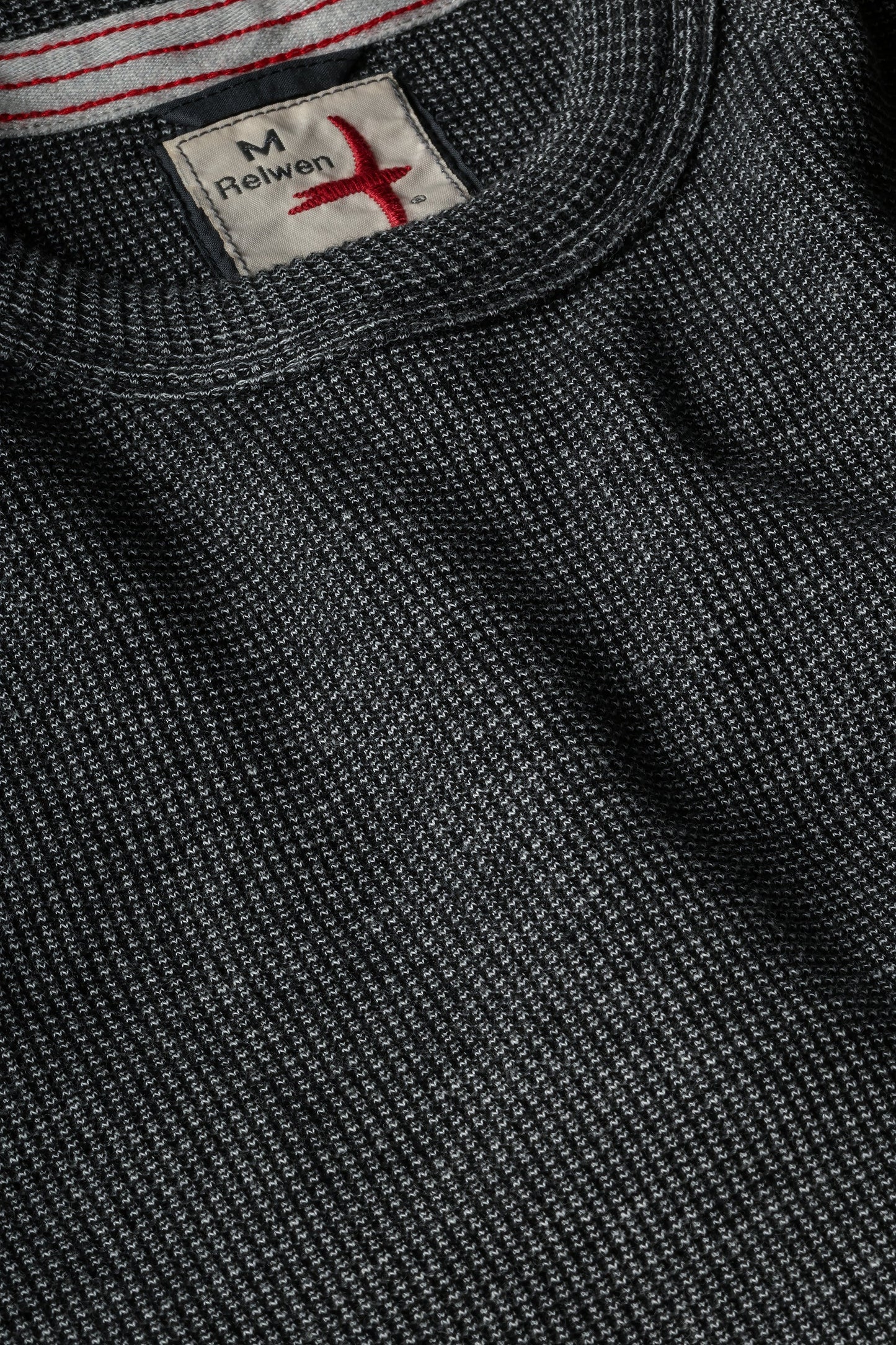 Relwen Bi-Waffle Crew Charcoal