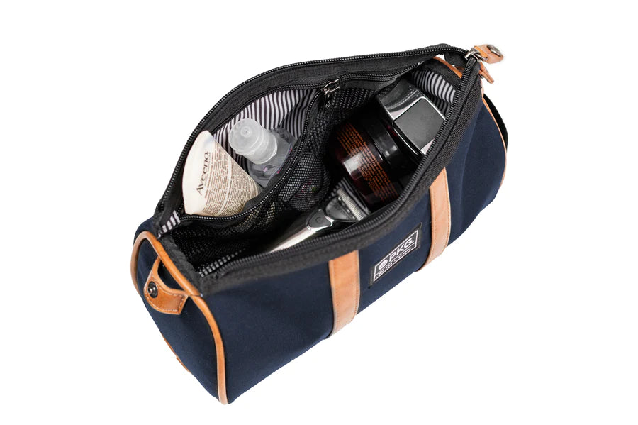 PKG Charlotte Toiletry Bag Navy/Tan