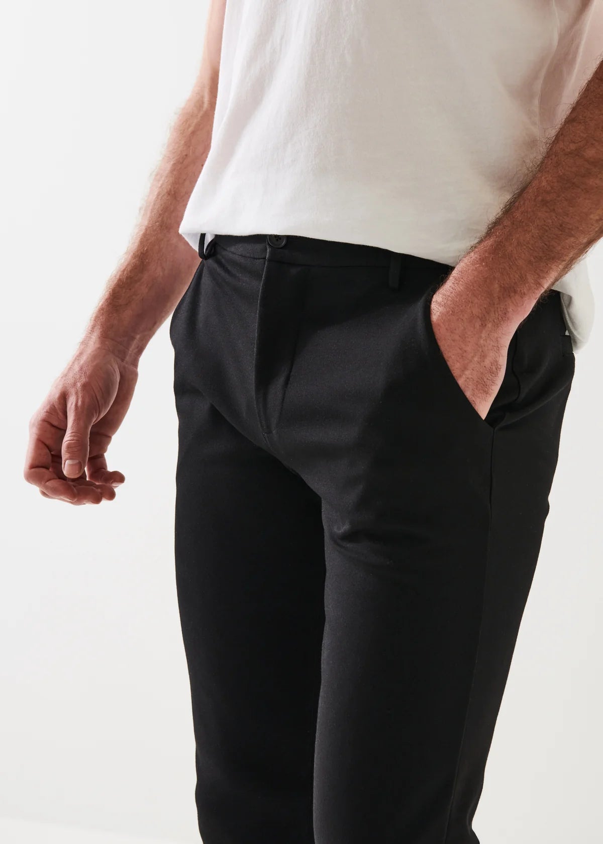 Patrick Assaraf Slim Stretch Chino Black