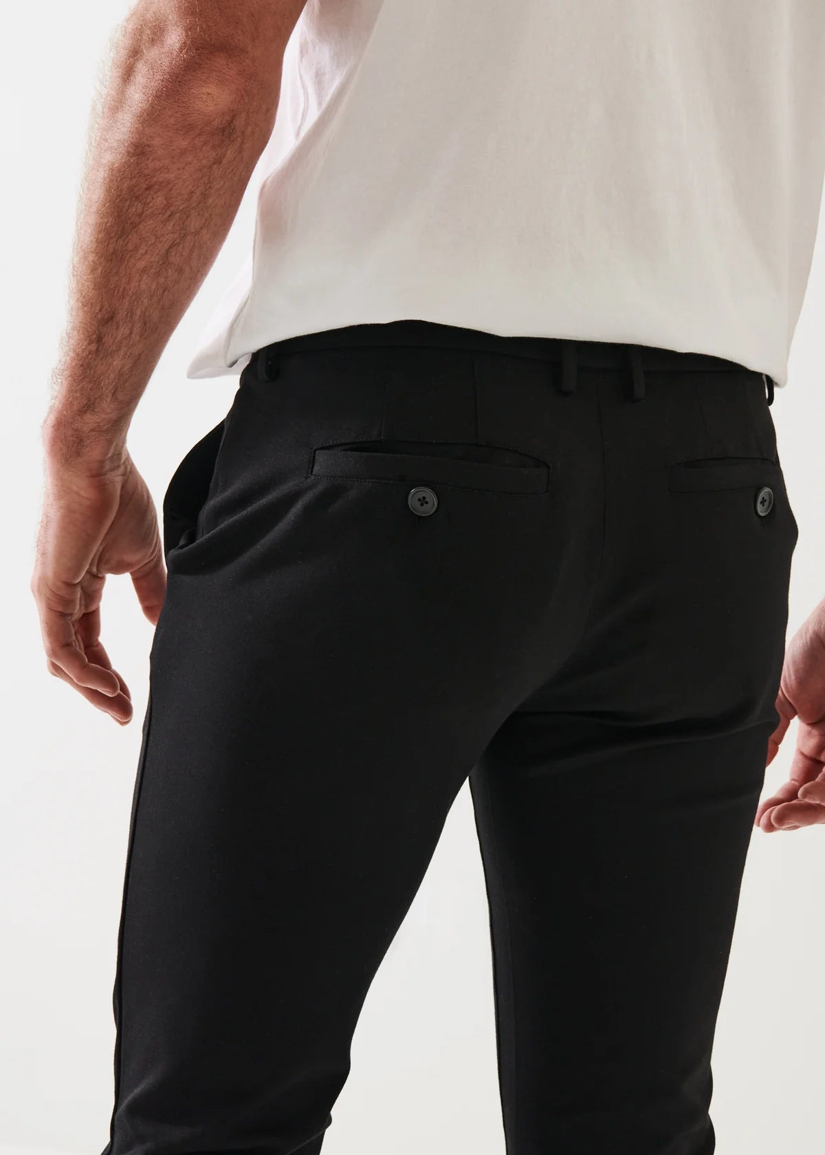 Patrick Assaraf Slim Stretch Chino Black