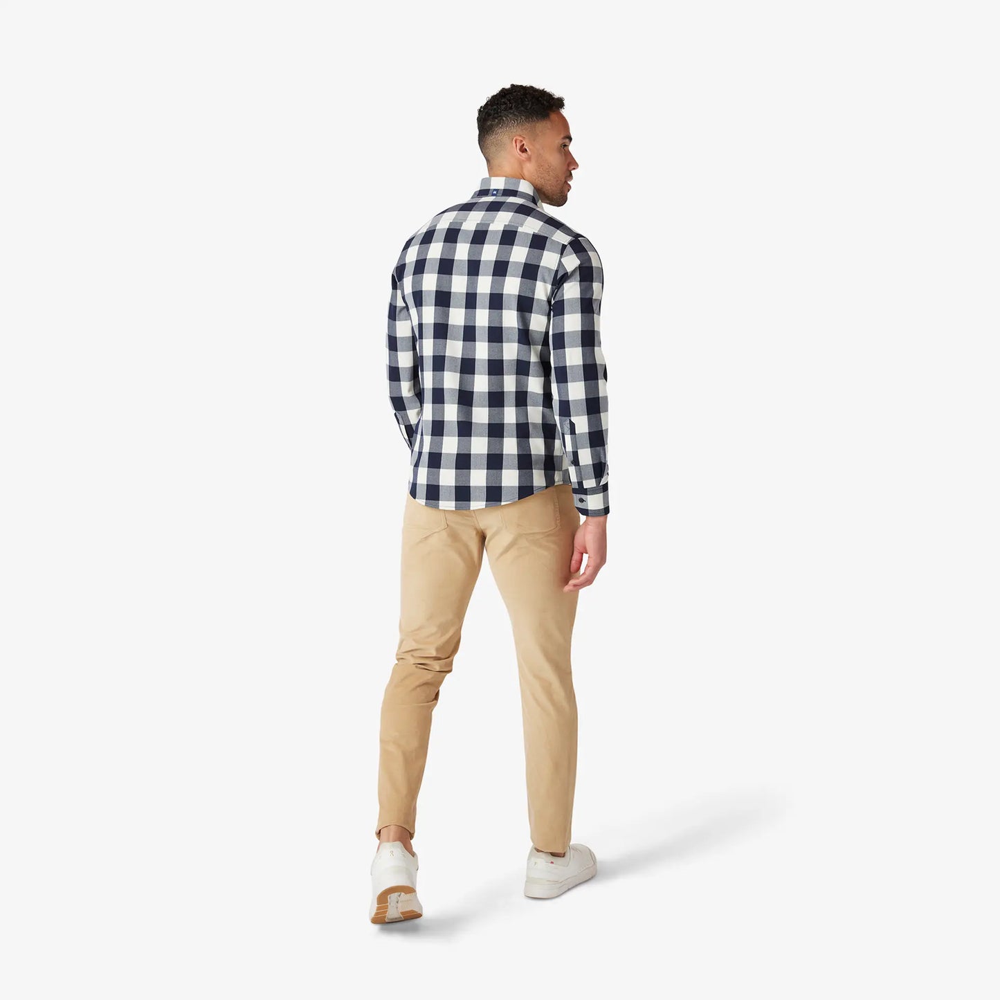 Mizzen + Main City Flannel Navy Buffalo Plaid
