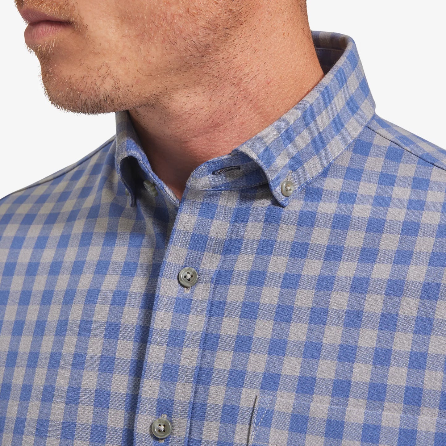 Mizzen + Main City Flannel Blue Gray Gingham