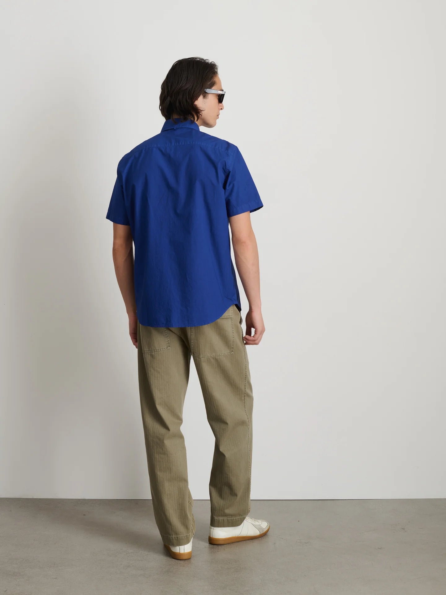 Alex Mill SS Mill Shirt in Paper Poplin Cobalt