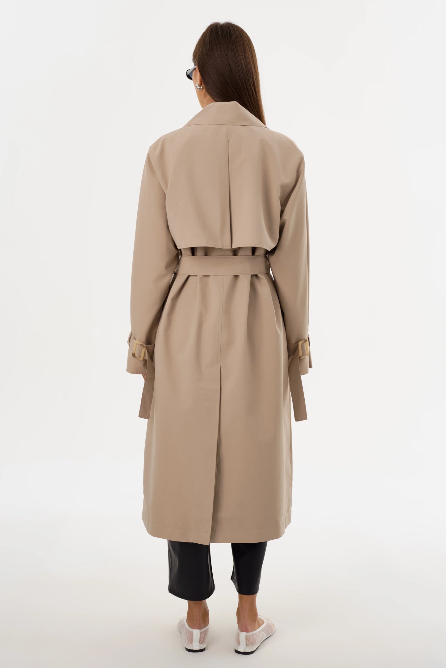 Lamarque Colette Oversized Trench Coat Khaki