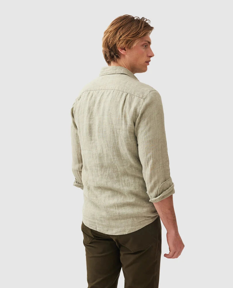 Rodd & Gunn Coromandel LS Linen Shirt Sage Grey