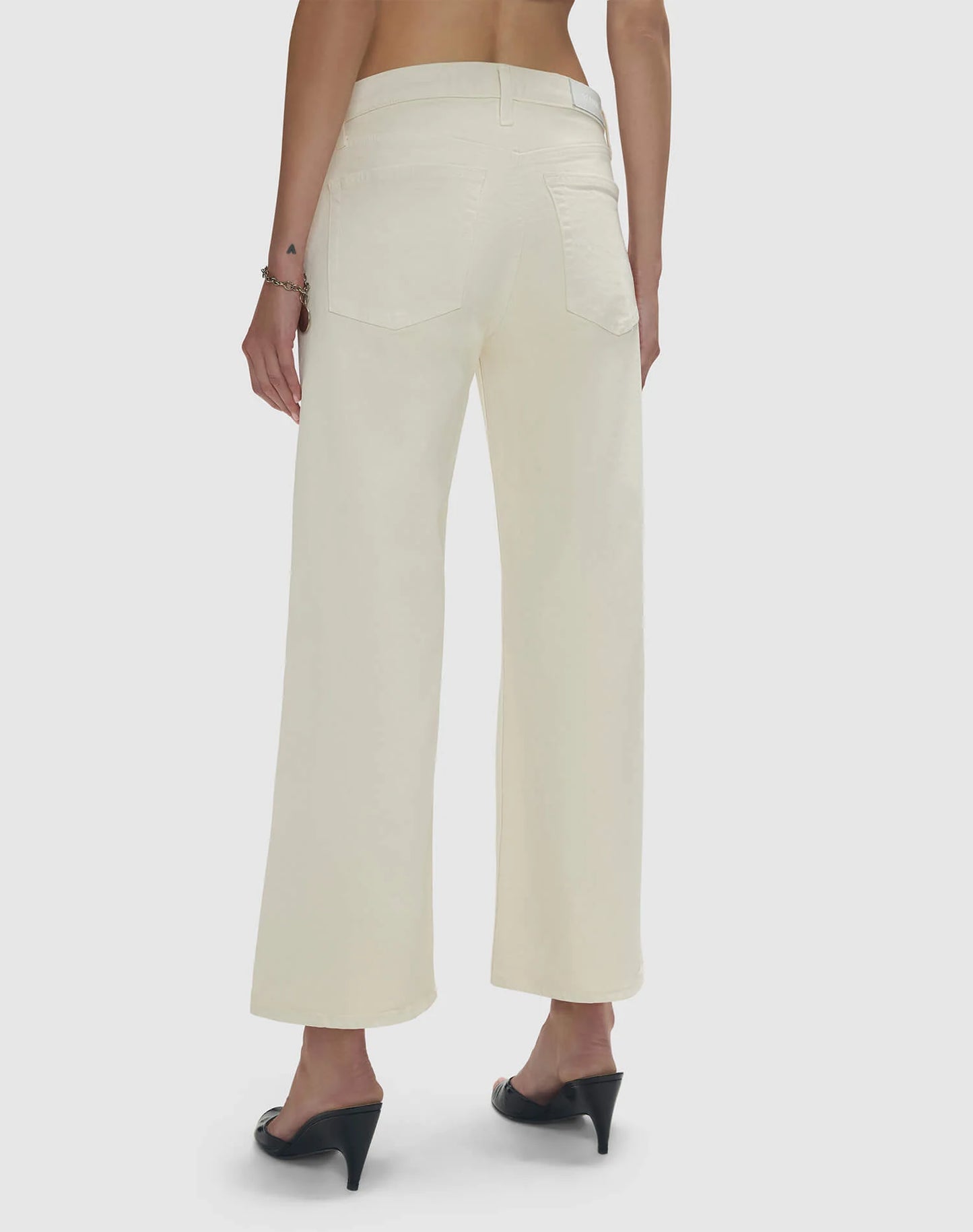 Re/Done Mid Rise Wide Leg Crema