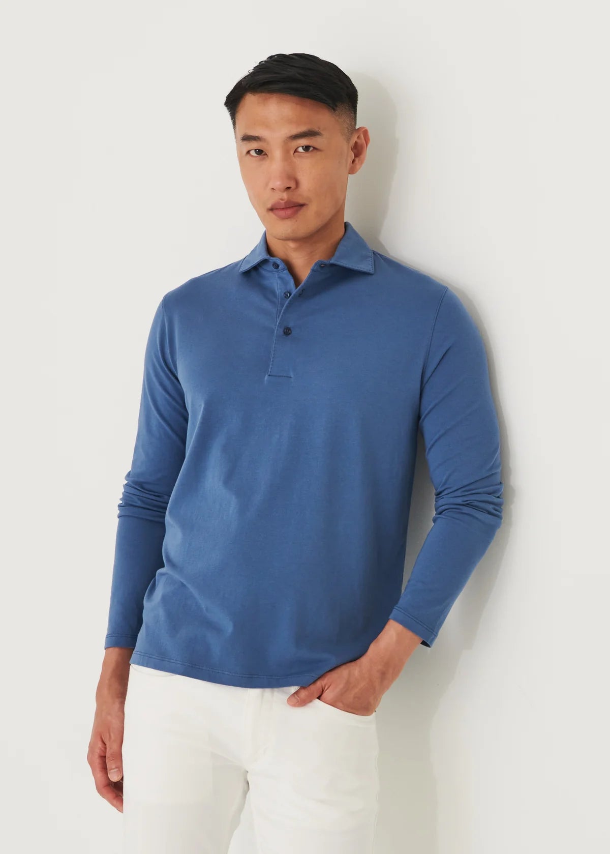 Patrick Assaraf LS Iconic PS Polo Daybreak