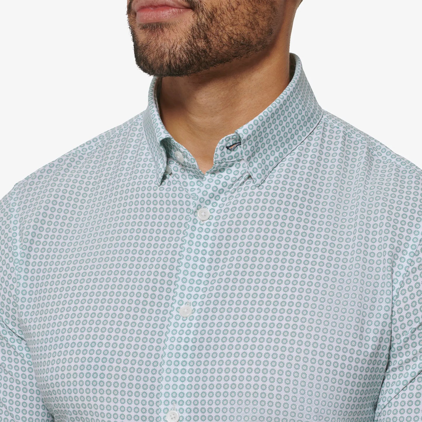 Mizzen + Main Monaco LS Deep Sea Micro Floral Print