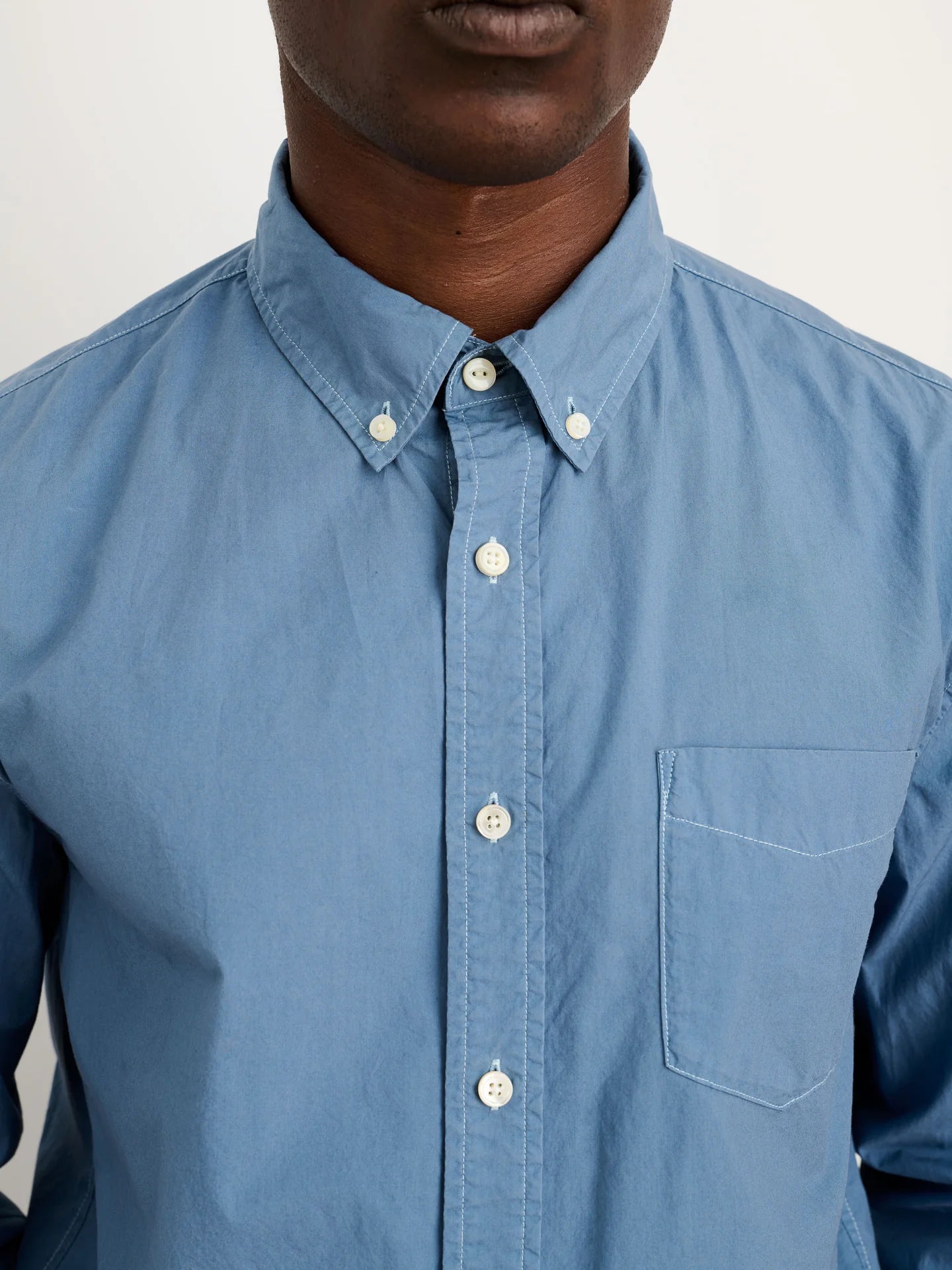 Alex Mill Paper Poplin Mill Shirt Faded Delf Blue