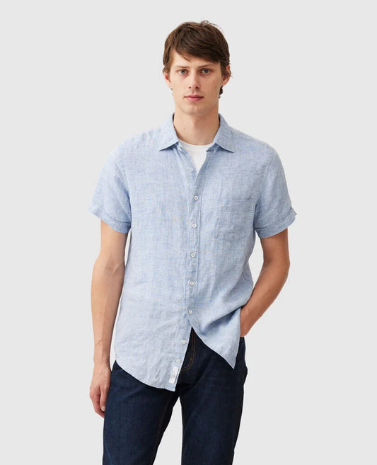 Rodd & Gunn Palm Beach SS Linen Shirt Denim